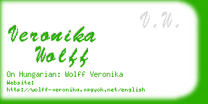 veronika wolff business card